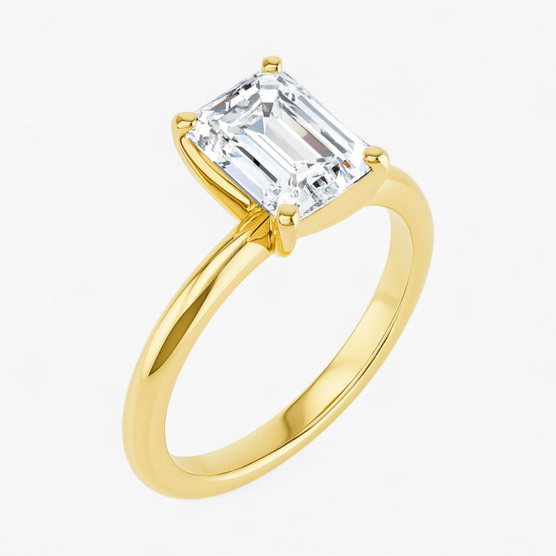The Classic 4-Prong Solitaire Engagement Ring | Emerald