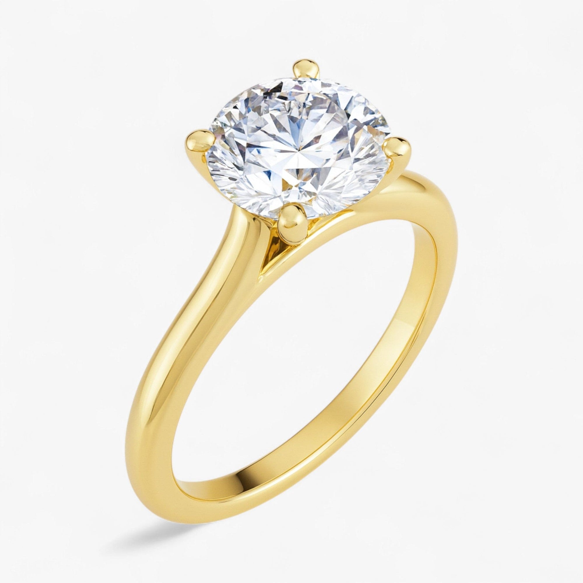 The Timeless Cathedral Solitaire Engagement Ring | Round