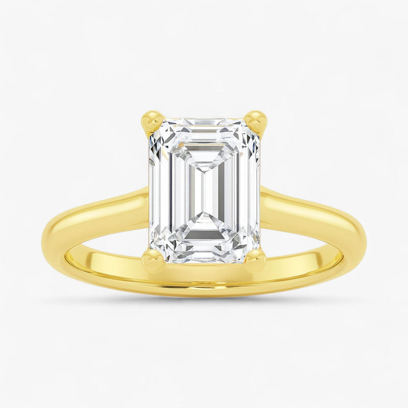 The Timeless Cathedral Solitaire Engagement Ring | Emerald