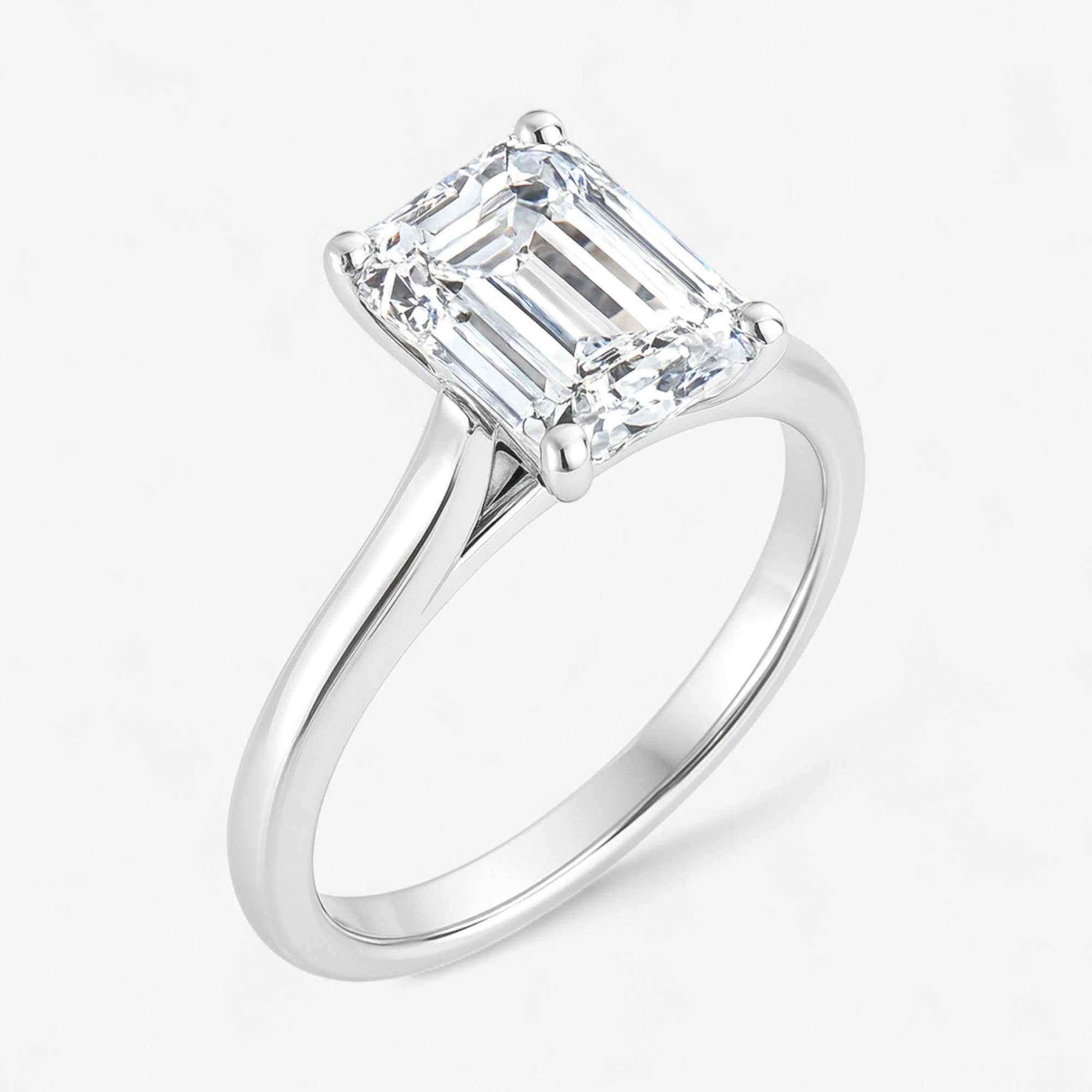 The Timeless Cathedral Solitaire Engagement Ring | Emerald