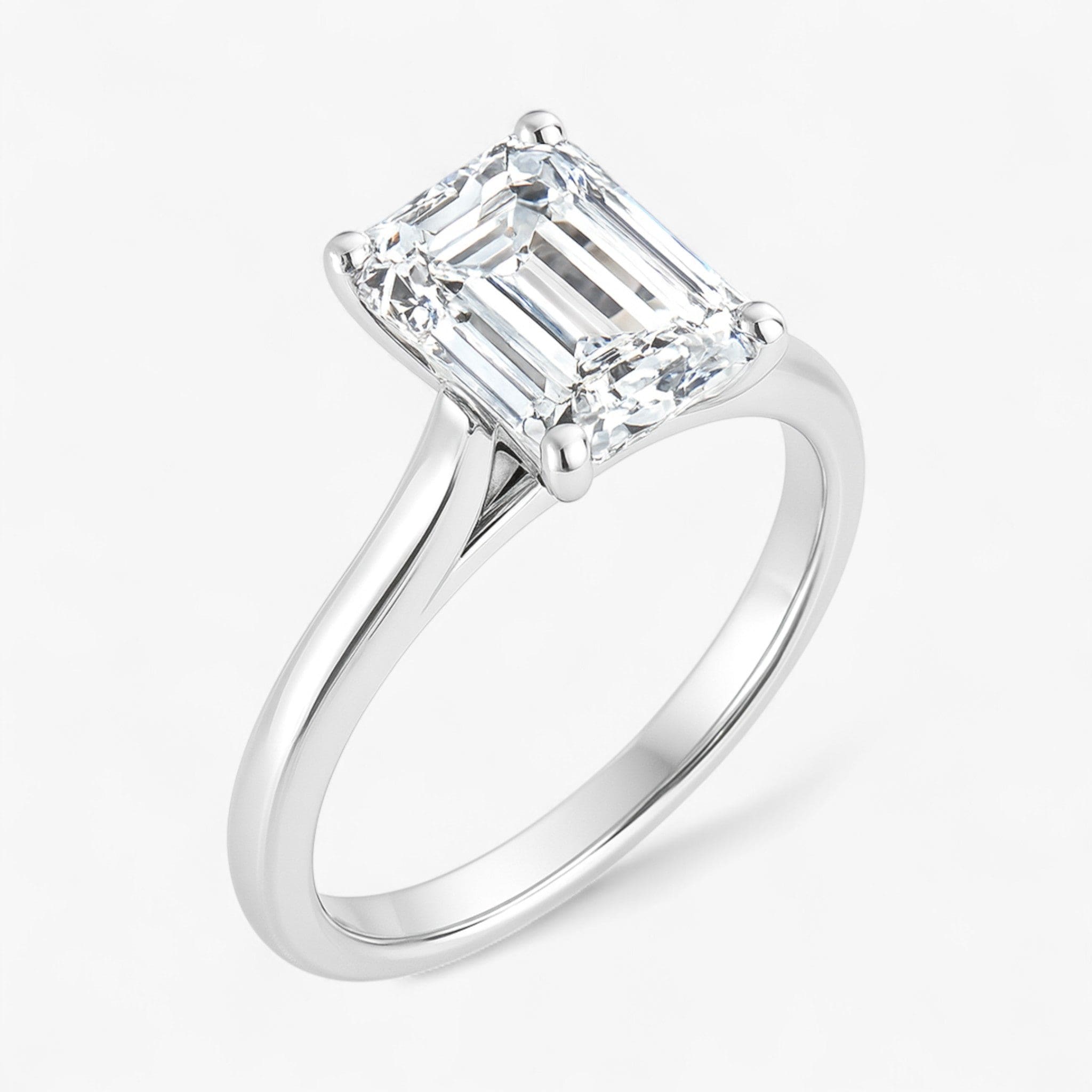 The Timeless Cathedral Solitaire Engagement Ring | Emerald