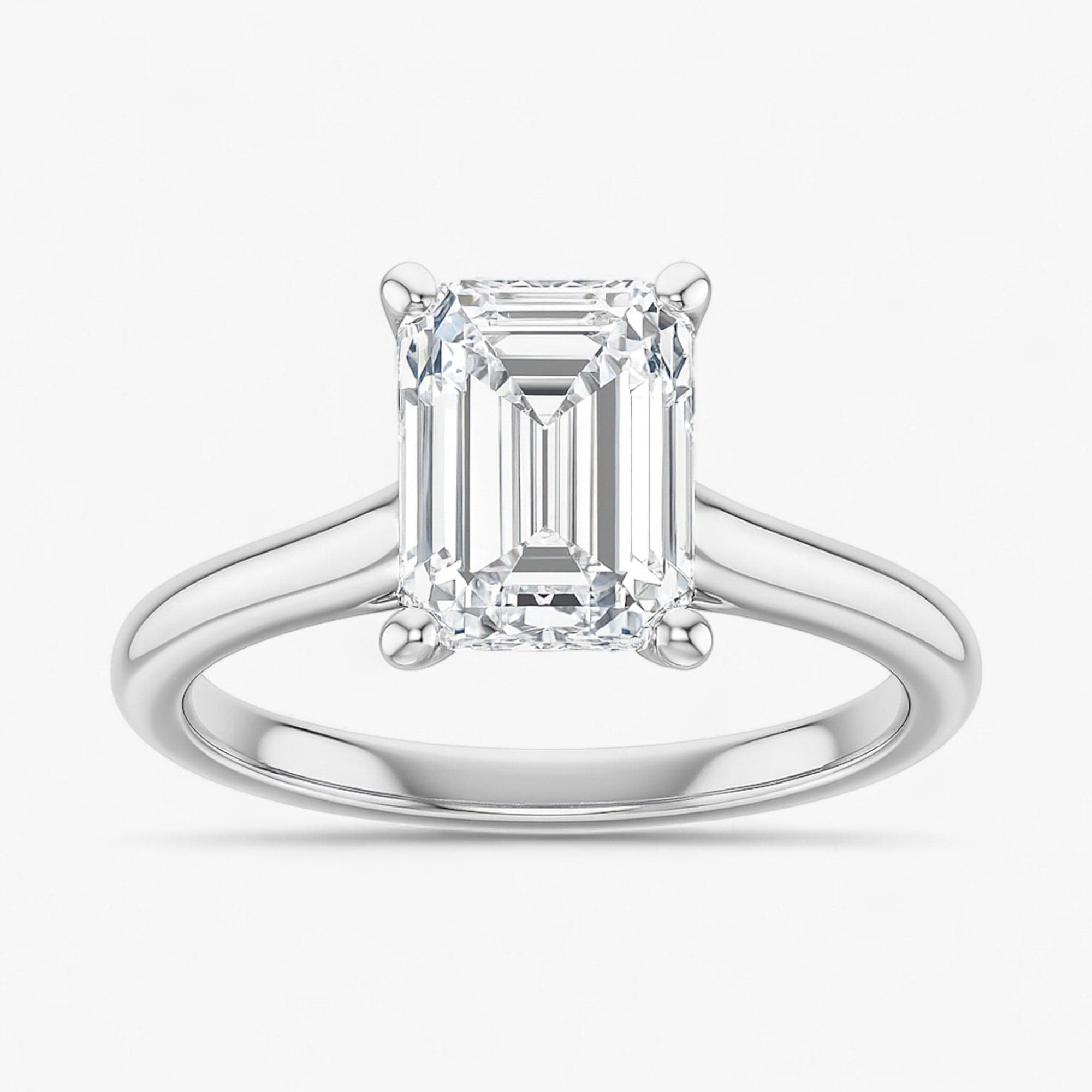 The Timeless Cathedral Solitaire Engagement Ring | Emerald