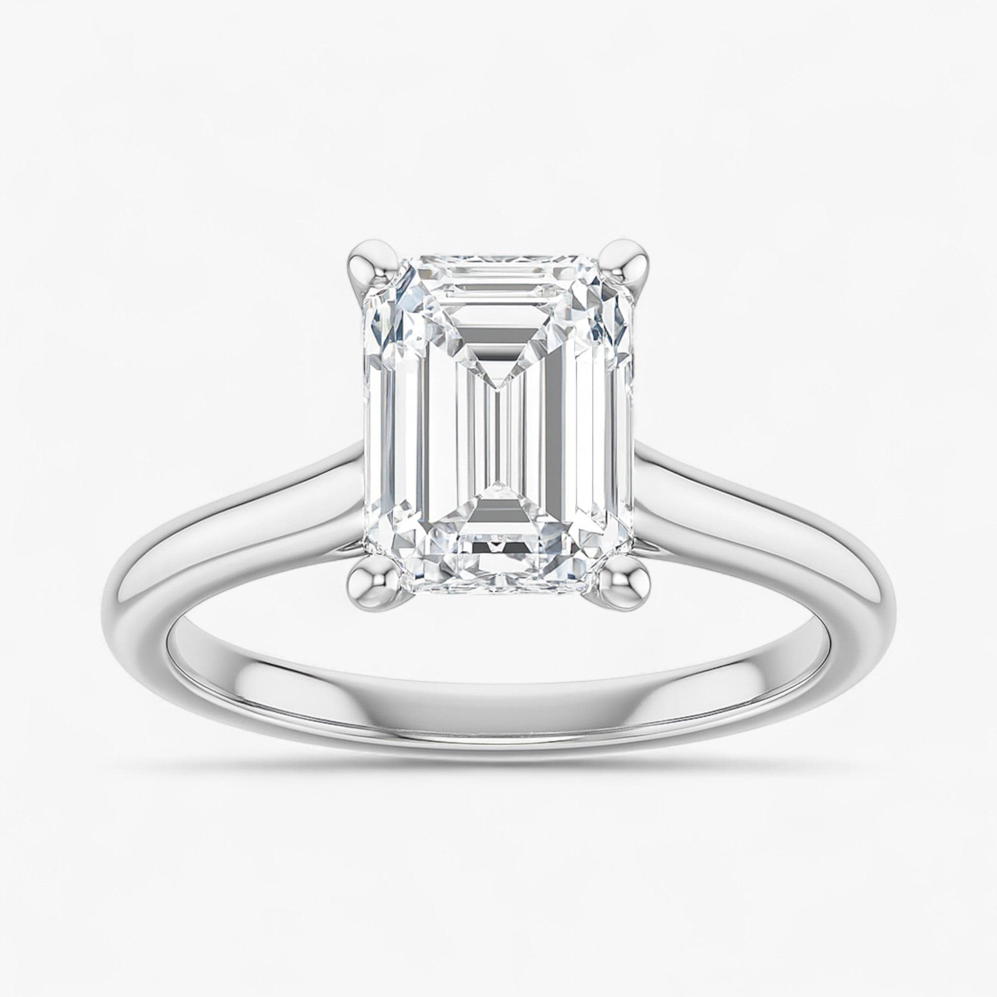 The Timeless Cathedral Solitaire Engagement Ring | Emerald