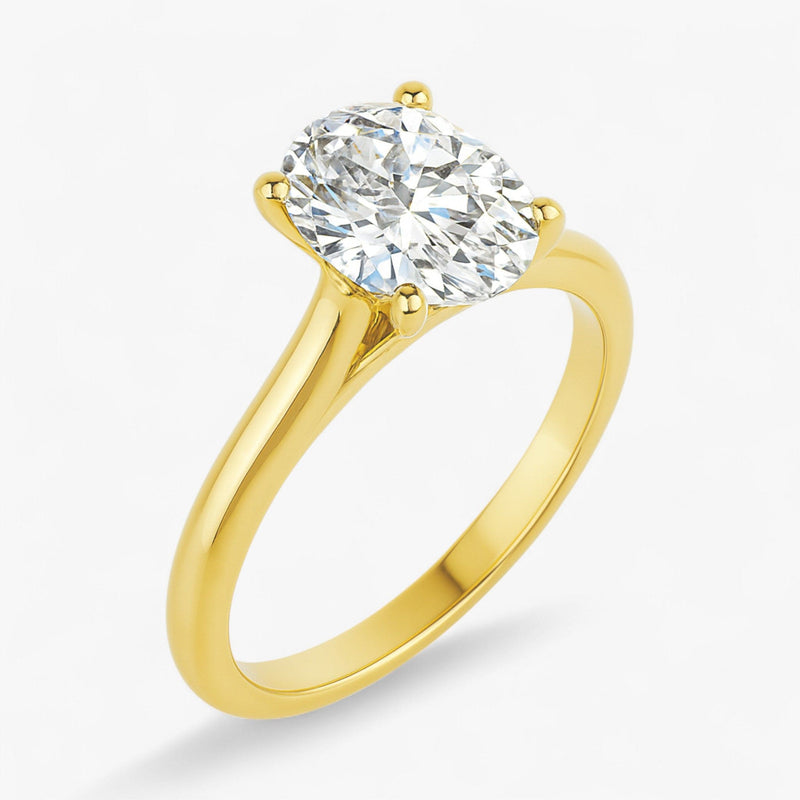 The Timeless Cathedral Solitaire Engagement Ring | Oval