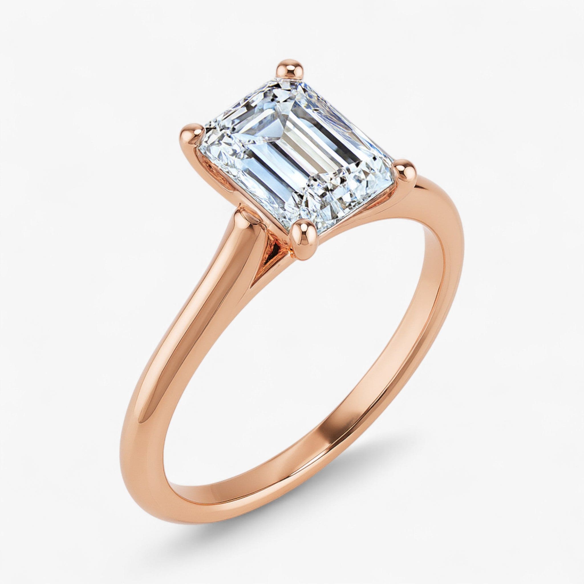 The Timeless Cathedral Solitaire Engagement Ring | Emerald