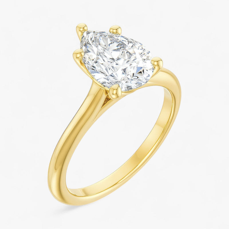 The Timeless Cathedral Solitaire Engagement Ring | Pear