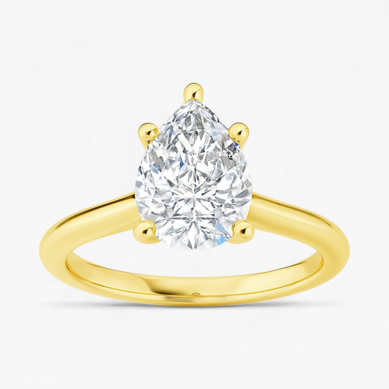 The Timeless Cathedral Solitaire Engagement Ring | Pear