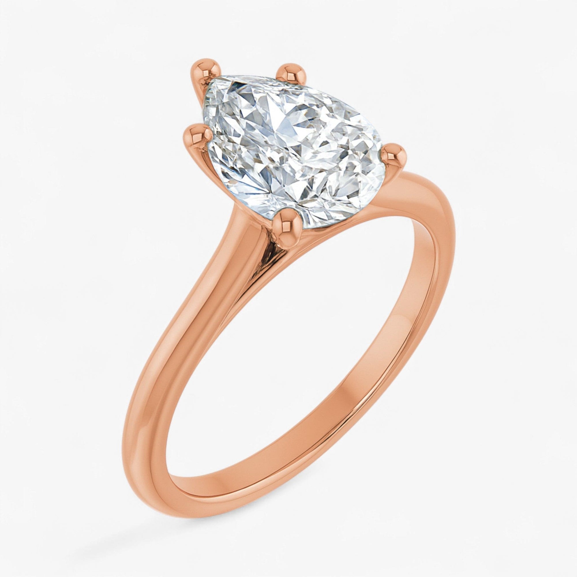 The Timeless Cathedral Solitaire Engagement Ring | Pear