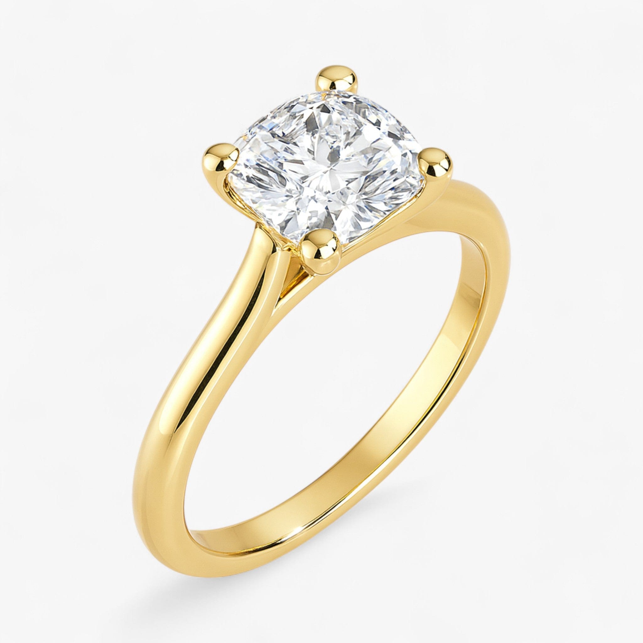 The Timeless Cathedral Solitaire Engagement Ring | Cushion