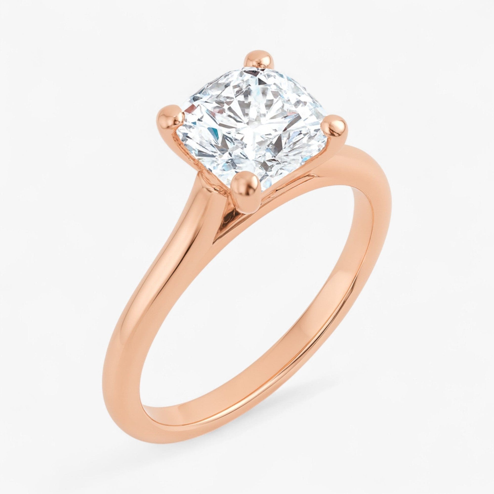 The Timeless Cathedral Solitaire Engagement Ring | Cushion