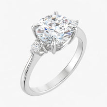 The Signature Side Stone Engagement Ring | Round