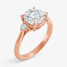 The Signature Side Stone Engagement Ring | Round