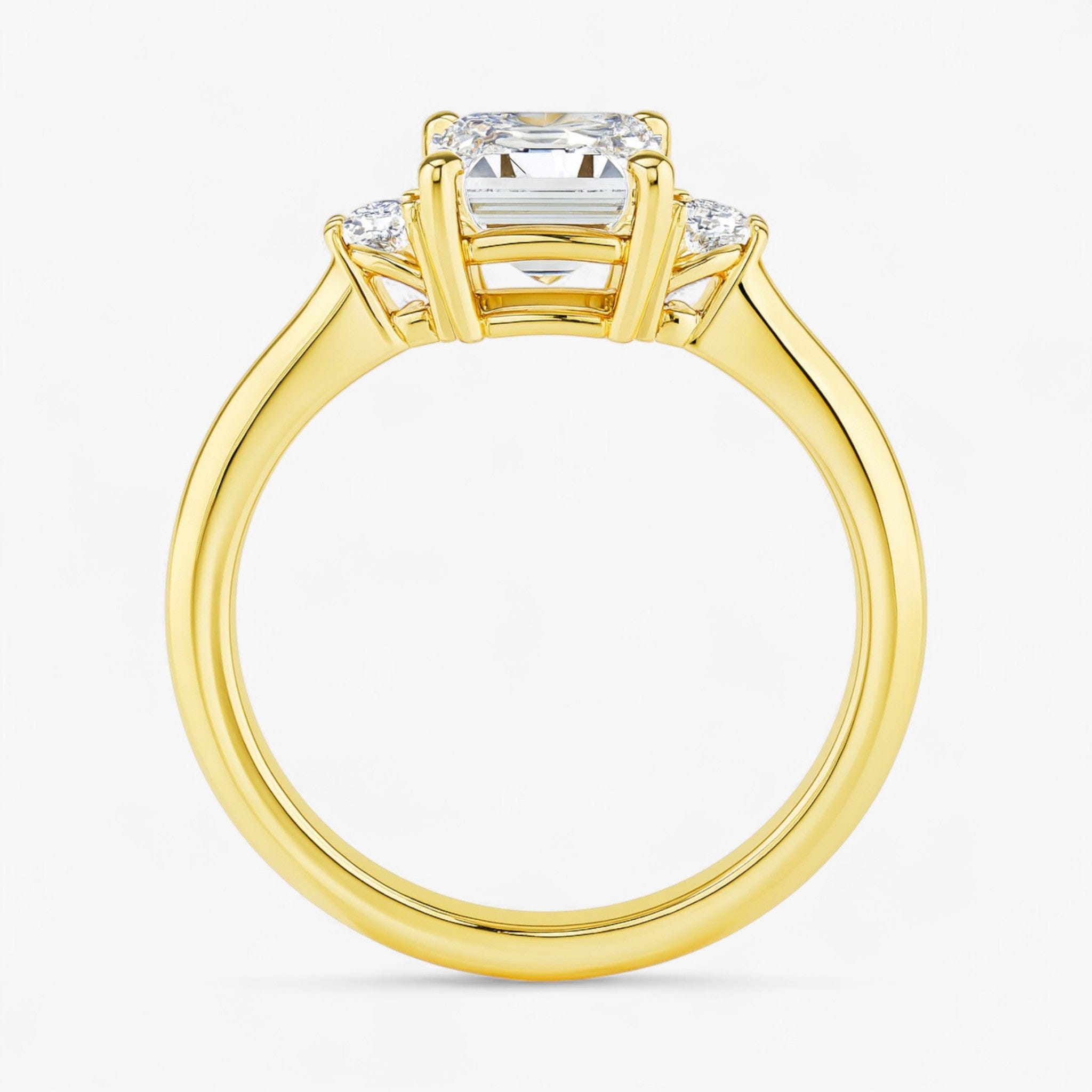 The Signature Side Stone Engagement Ring | Emerald