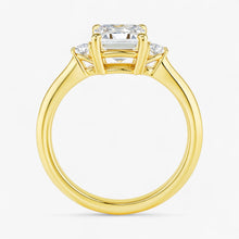 The Signature Side Stone Engagement Ring | Emerald