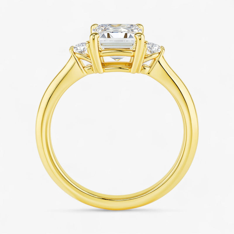 The Signature Side Stone Engagement Ring | Emerald