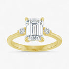 The Signature Side Stone Engagement Ring | Emerald