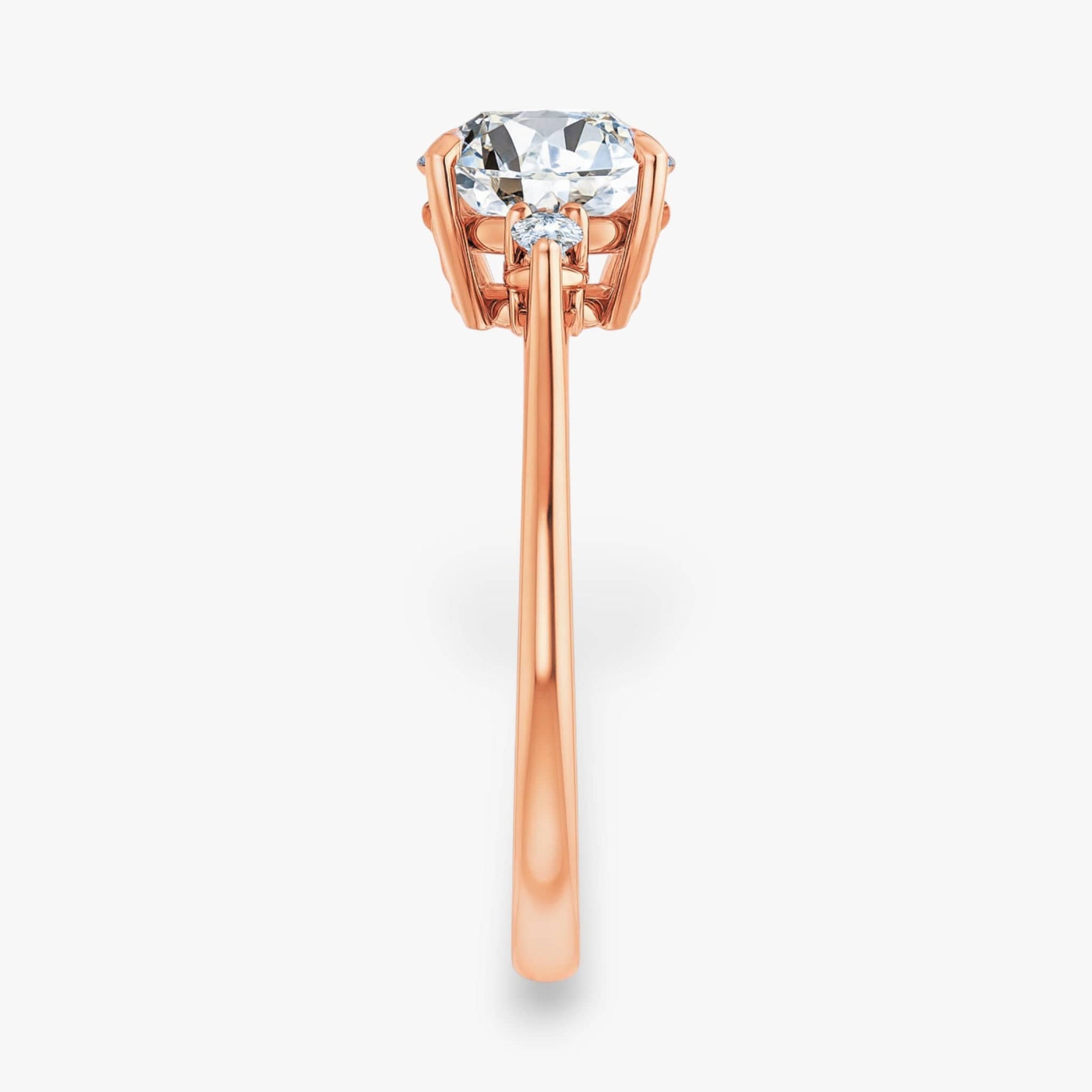 The Signature Side Stone Engagement Ring | Round
