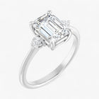 The Signature Side Stone Engagement Ring | Emerald
