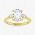 The Signature Side Stone Engagement Ring | Oval