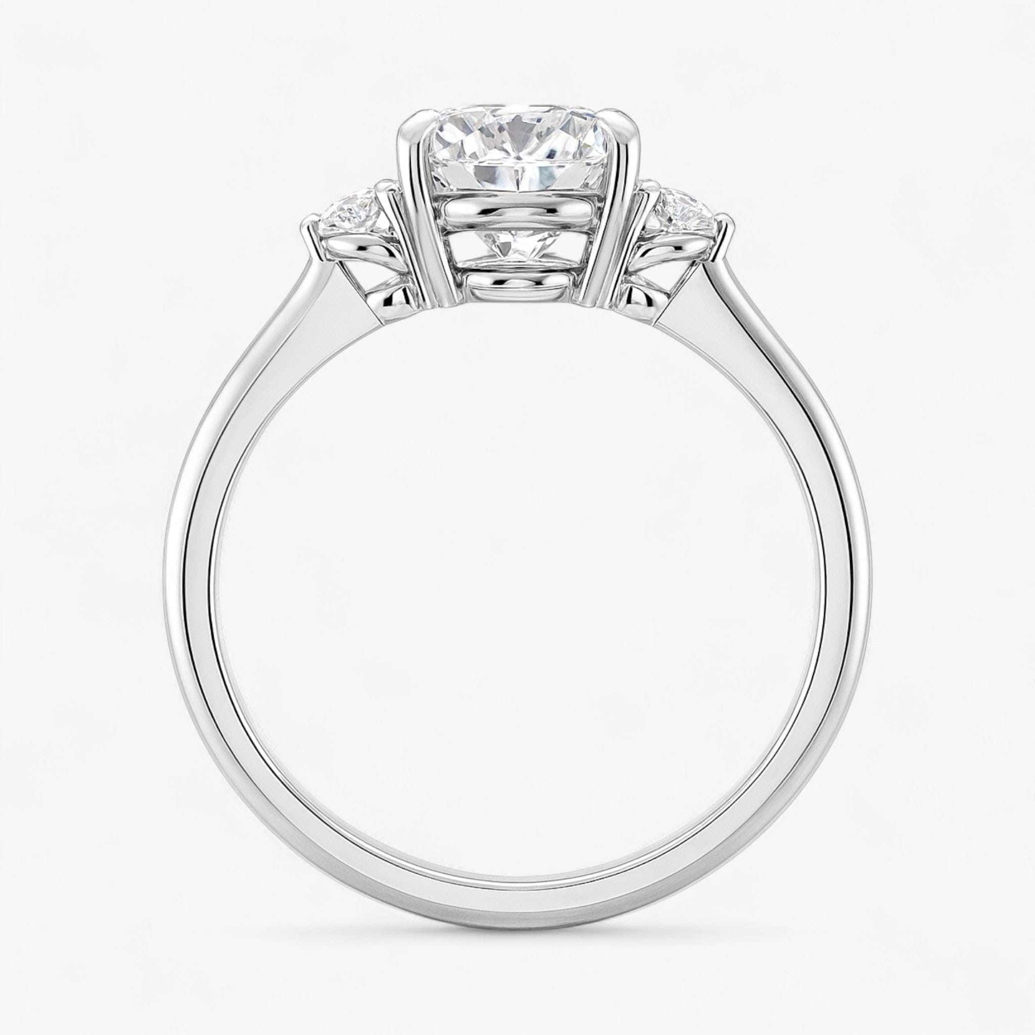 The Signature Side Stone Engagement Ring | Oval