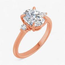 The Signature Side Stone Engagement Ring | Oval