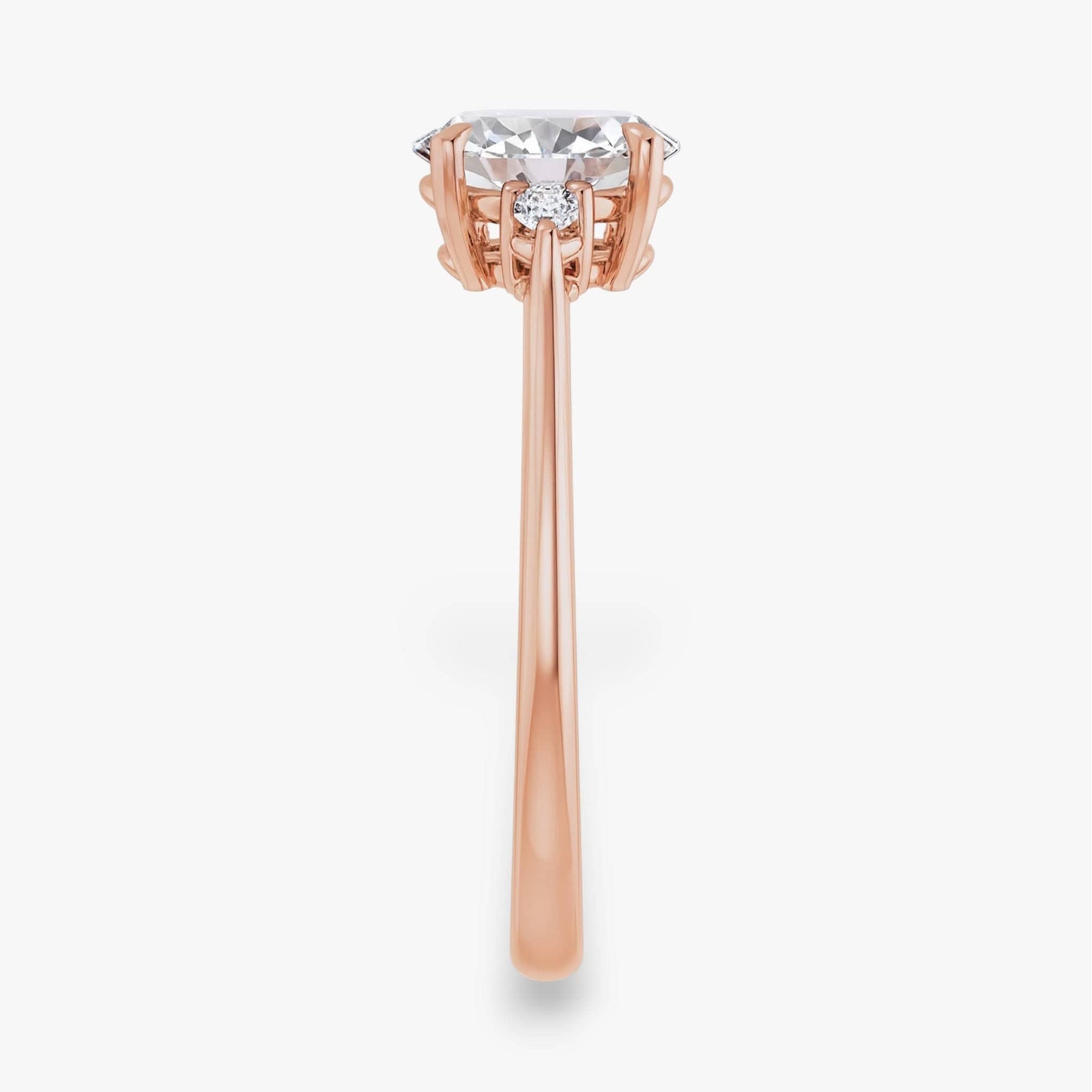 The Signature Side Stone Engagement Ring | Oval