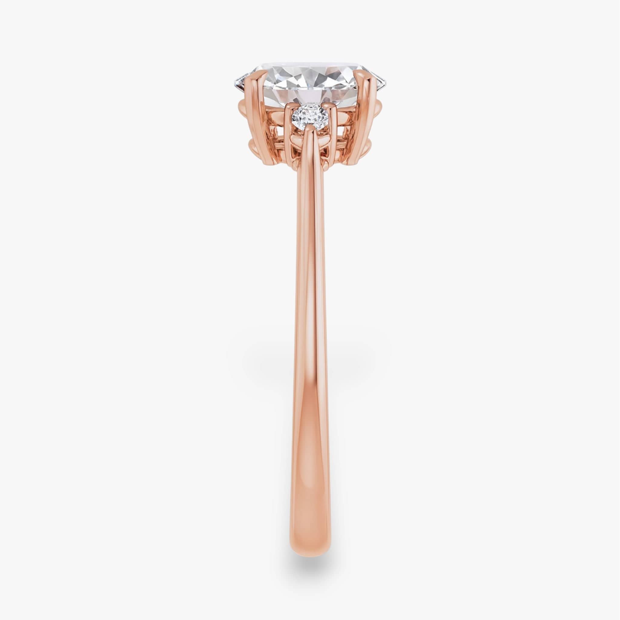 The Signature Side Stone Engagement Ring | Oval