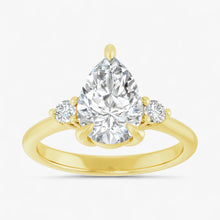 The Signature Side Stone Engagement Ring | Pear