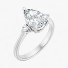 The Signature Side Stone Engagement Ring | Pear
