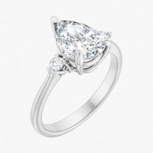 The Signature Side Stone Engagement Ring | Pear