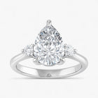 The Signature Side Stone Engagement Ring | Pear