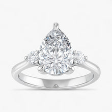 The Signature Side Stone Engagement Ring | Pear