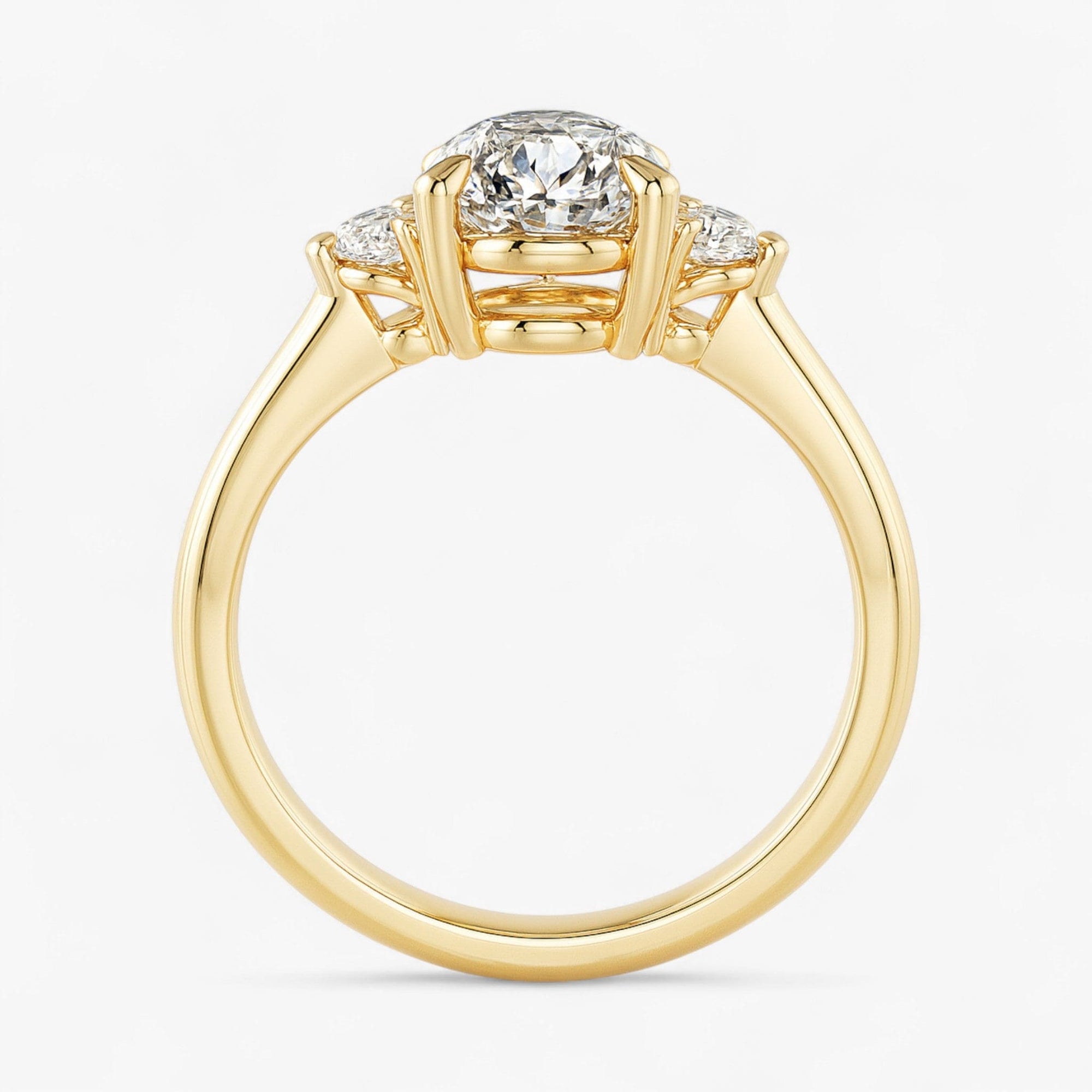 The Signature Side Stone Engagement Ring | Pear