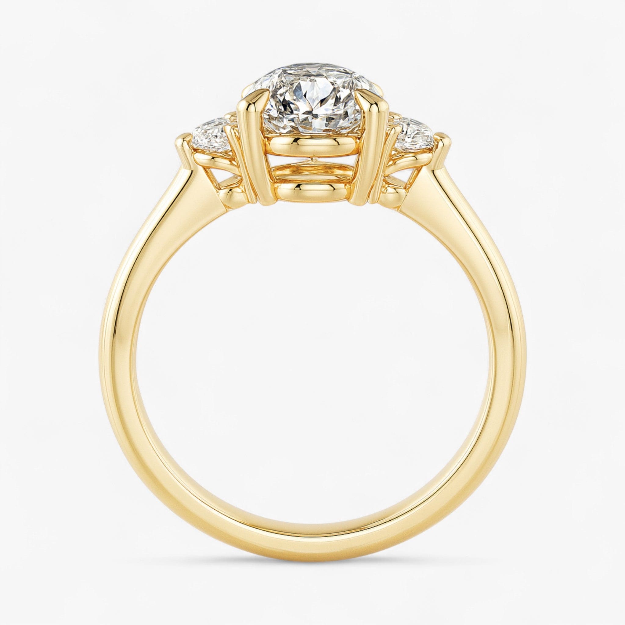 The Signature Side Stone Engagement Ring | Pear