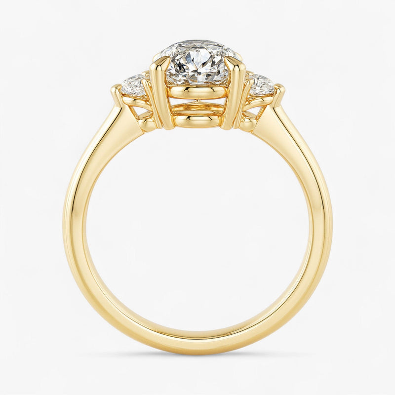 The Signature Side Stone Engagement Ring | Pear
