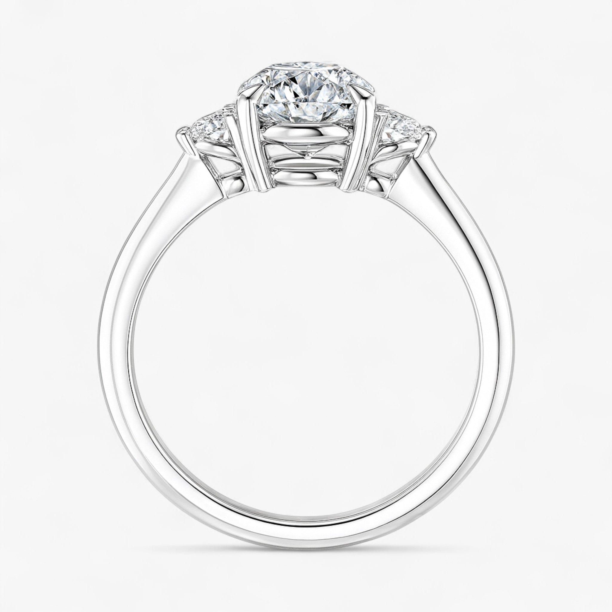 The Signature Side Stone Engagement Ring | Pear
