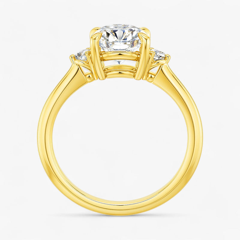 The Signature Side Stone Engagement Ring | Cushion