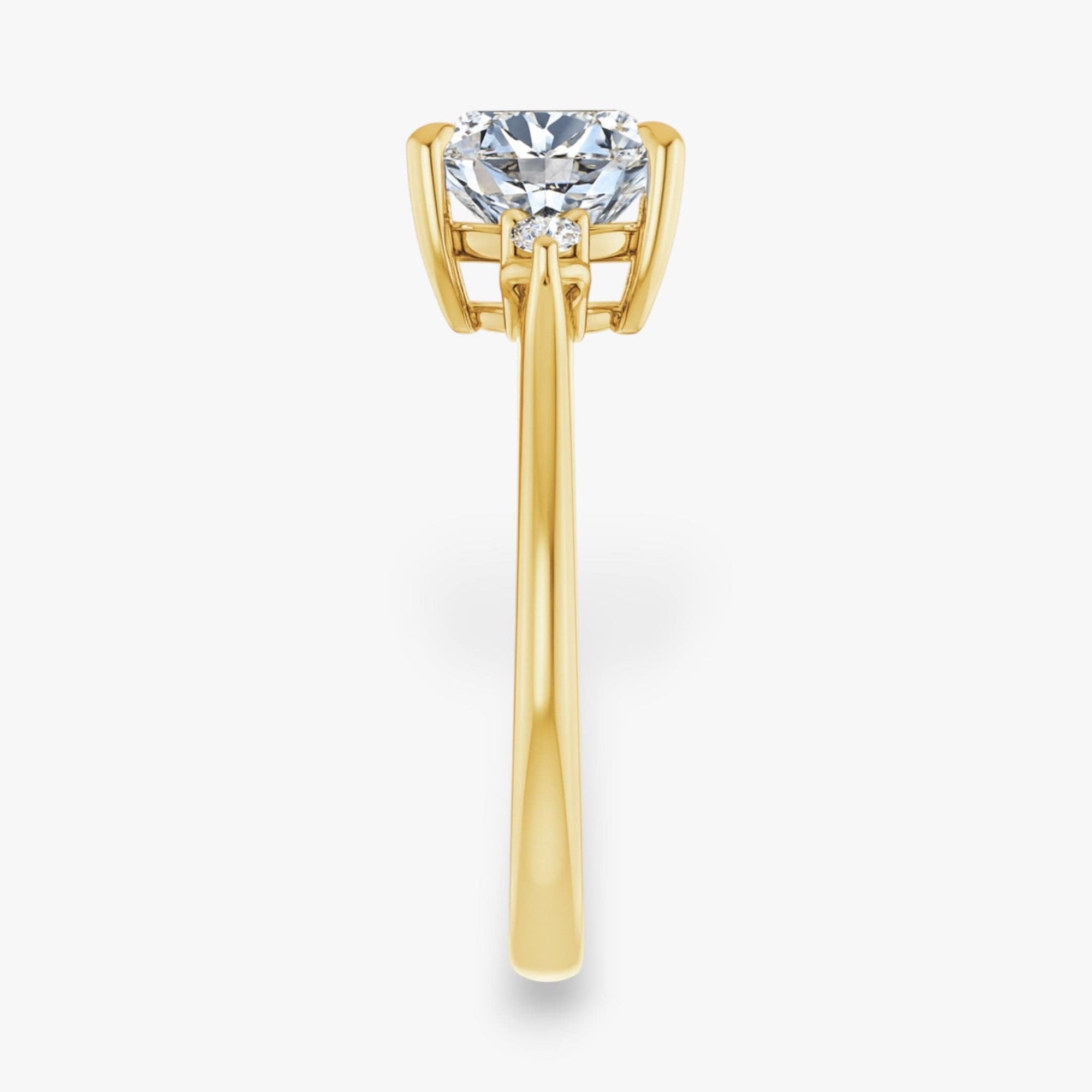 The Signature Side Stone Engagement Ring | Cushion
