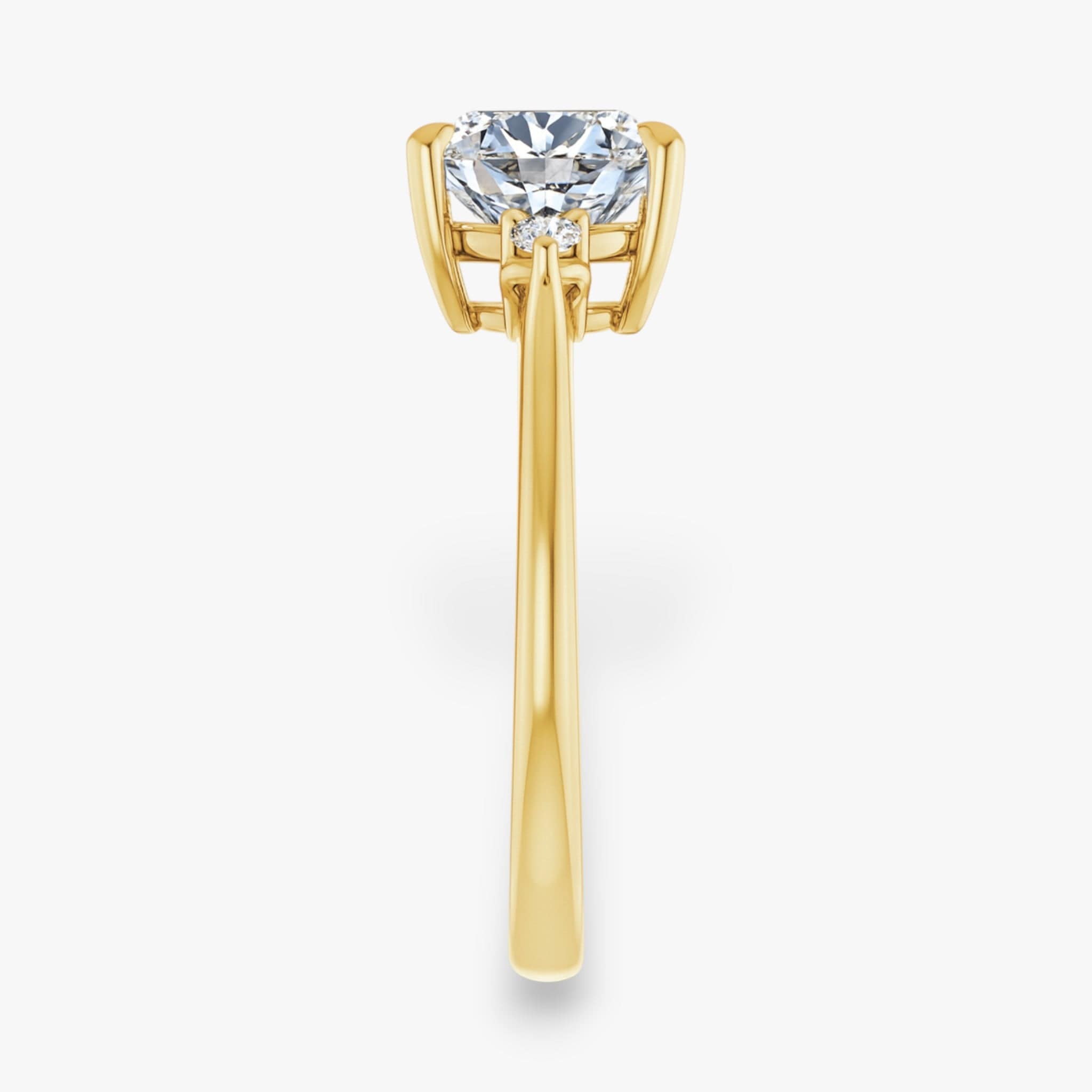 The Signature Side Stone Engagement Ring | Cushion