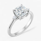 The Signature Side Stone Engagement Ring | Cushion