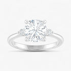 The Signature Side Stone Engagement Ring | Cushion