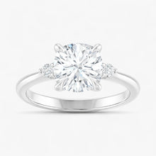 The Signature Side Stone Engagement Ring | Cushion