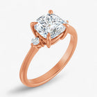 The Signature Side Stone Engagement Ring | Cushion