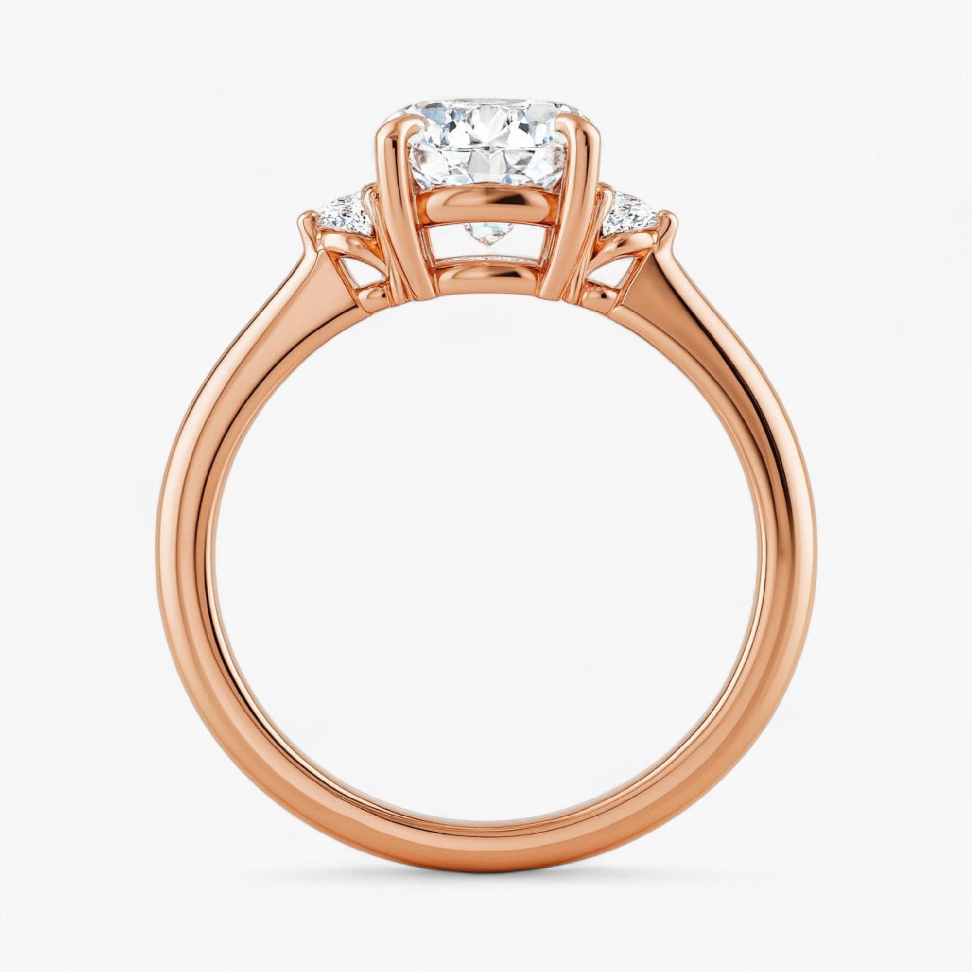 The Signature Side Stone Engagement Ring | Cushion