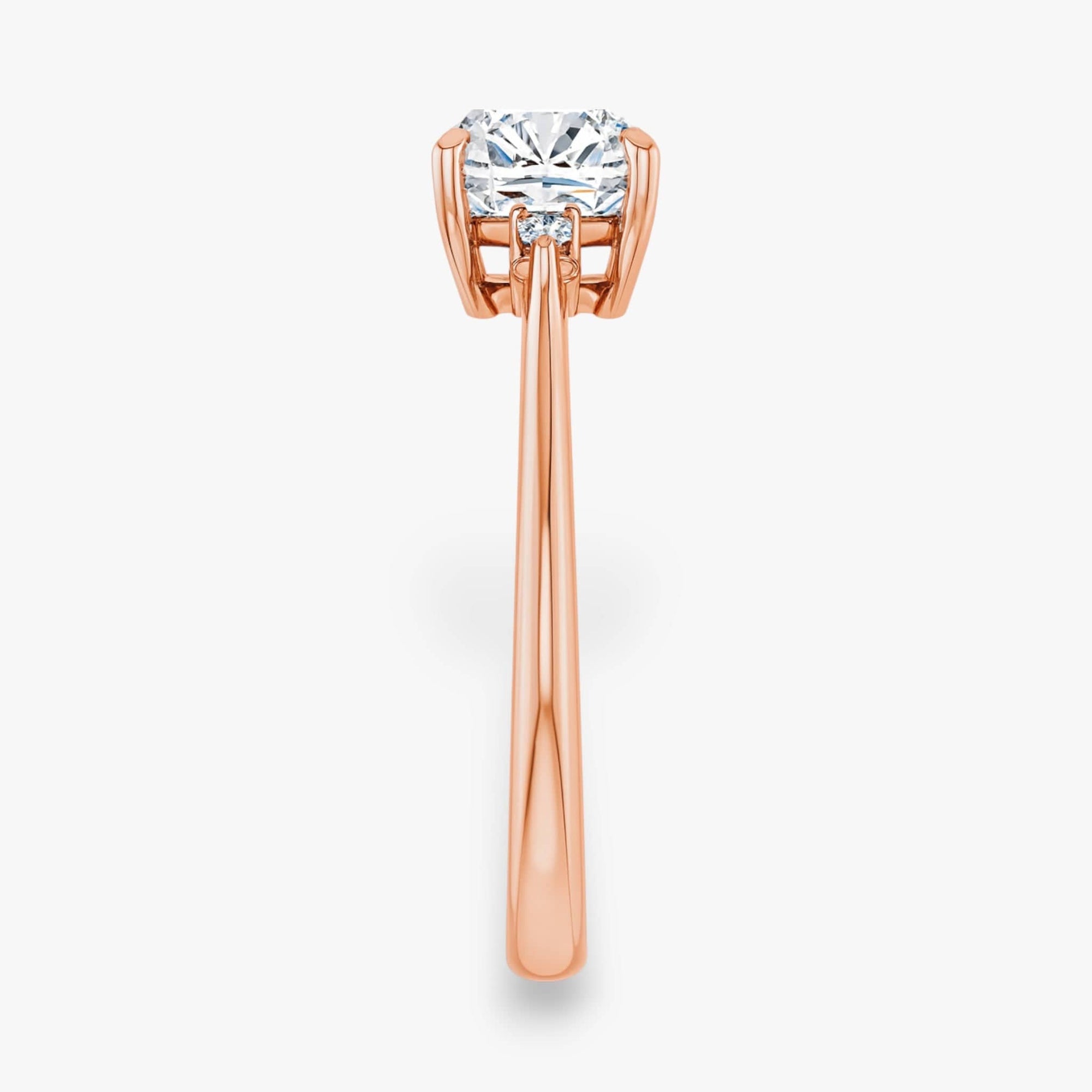 The Signature Side Stone Engagement Ring | Cushion