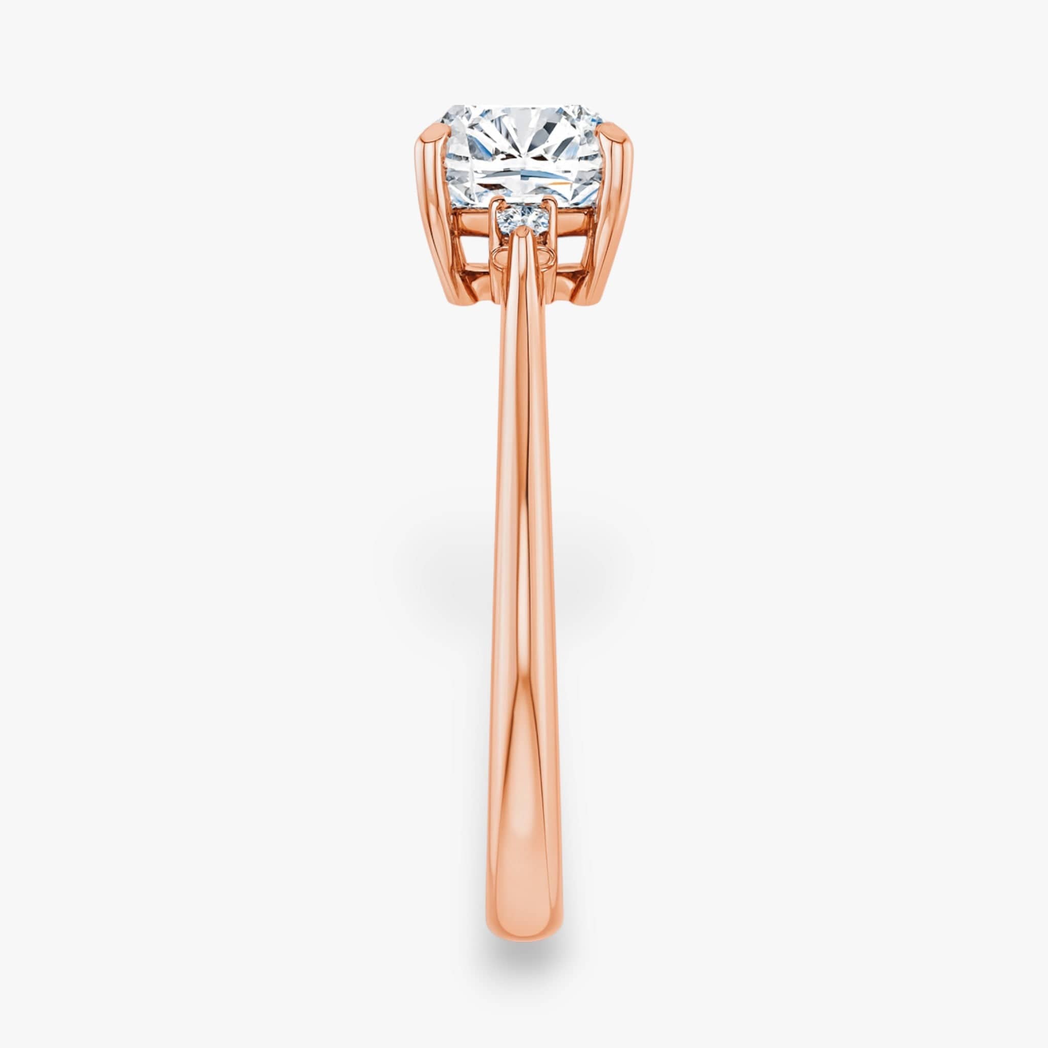The Signature Side Stone Engagement Ring | Cushion