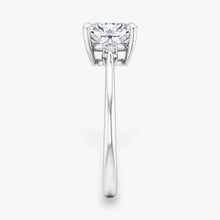 The Signature Side Stone Engagement Ring | Cushion