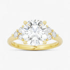 The Side Cluster Engagement Ring | Round