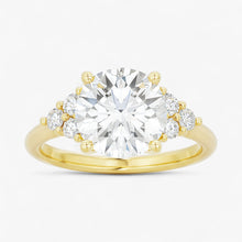 The Side Cluster Engagement Ring | Round