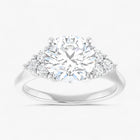 The Side Cluster Engagement Ring | Round